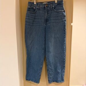 Madewell Light Blue Denim Pants - The Perfect Vintage Wide-Leg Crop Jean